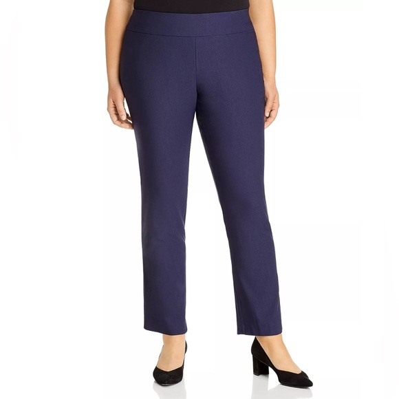 NIC+ZOE Plus Wonderstretch Slim Pants Dark Indigo Size 16W New w/Tag Retail $148 - Picture 1 of 5